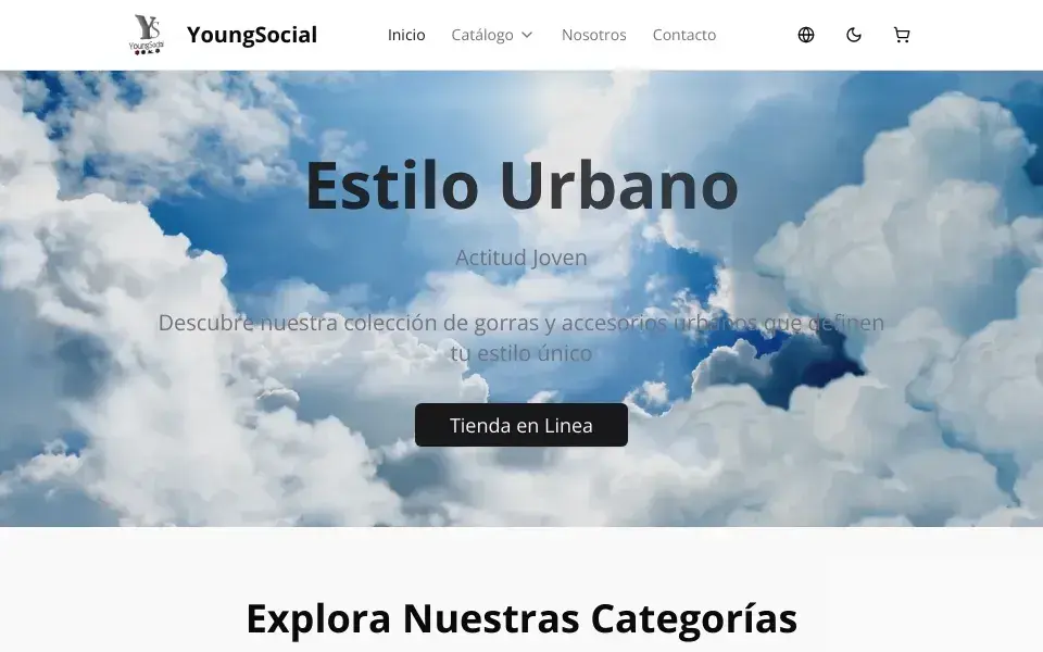 Vista del proyecto YoungSocial